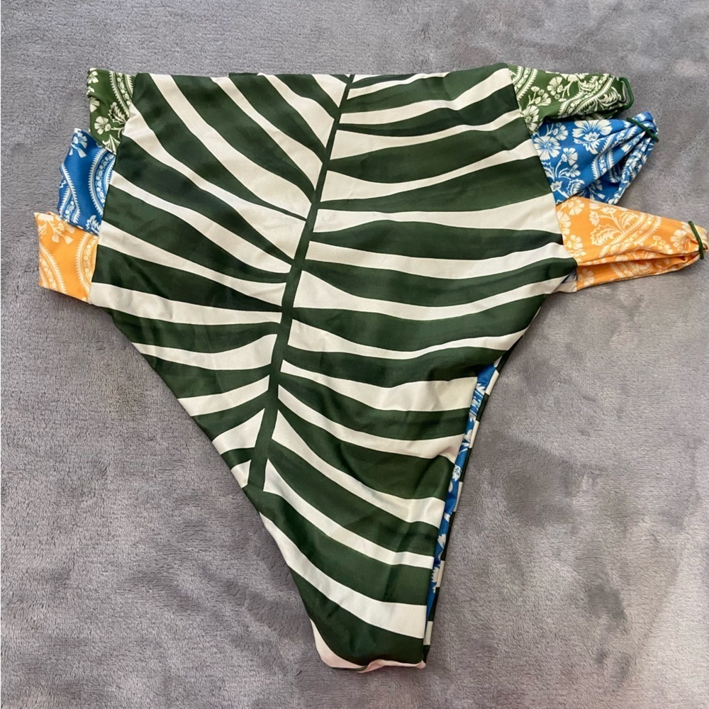 New! Agua Bendita Willa Cut-out Bikini Bottom high waisted bandana 24298 - Picture 11 of 12